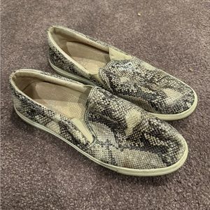 Vince Camuto Snakeskin Flat Sneakers